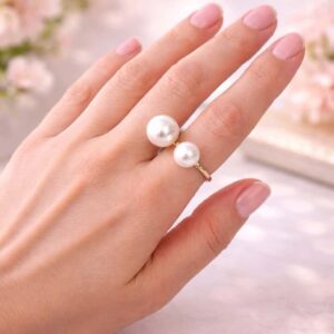 Anillo Doble Perla