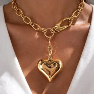 Collar Eslabones y Corazón (A medida)