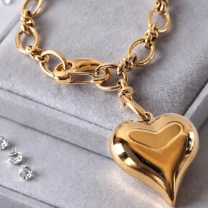 Pulsera Eslabones y Corazón