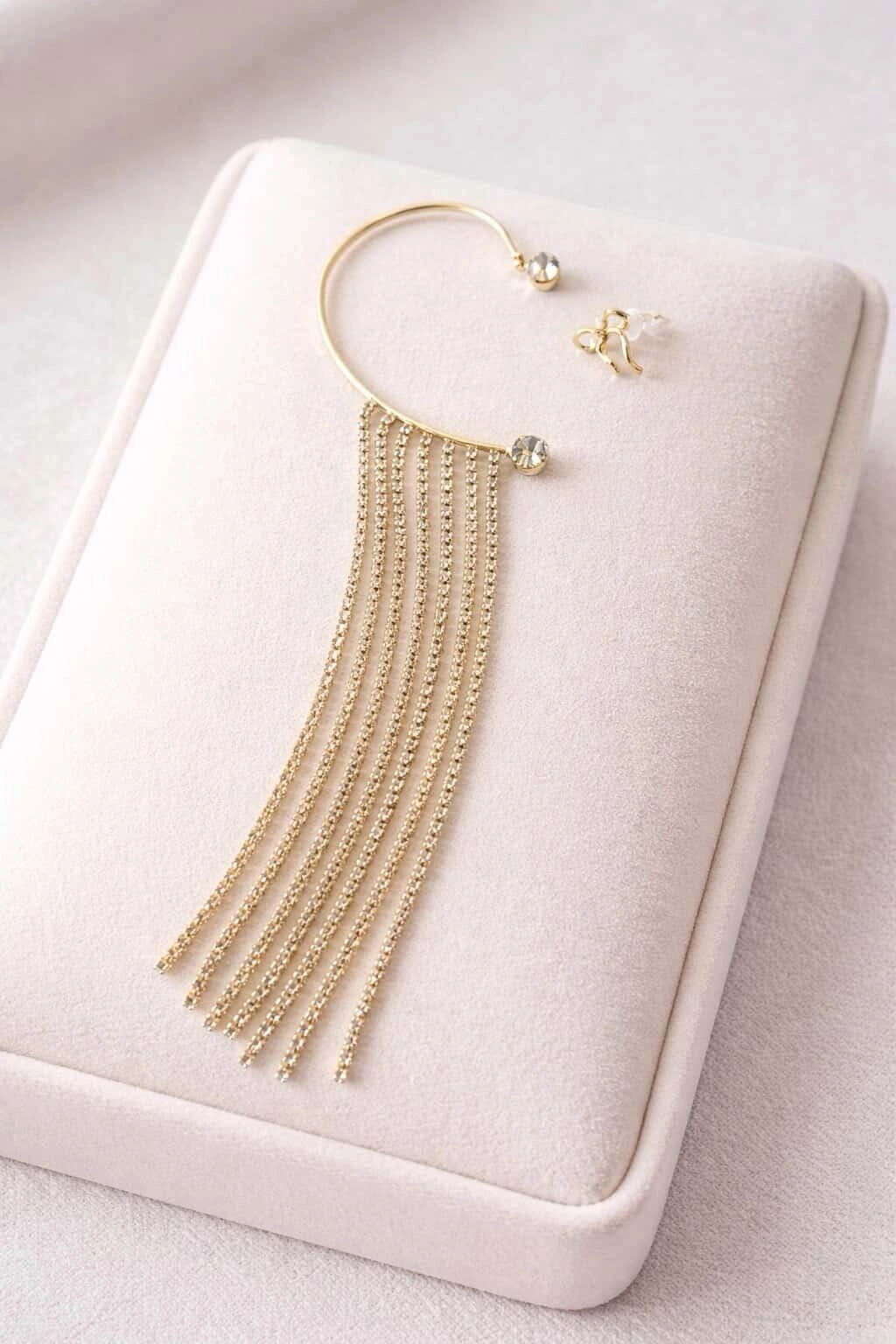 Set Ear Cuff Cascada Strass - Imagen 4