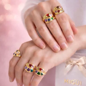 Anillo Corazones Multicolor