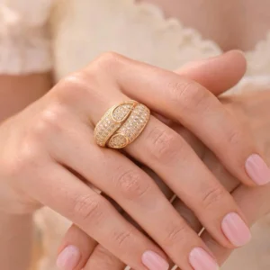 Anillo Entrelazado Brillo Infinito