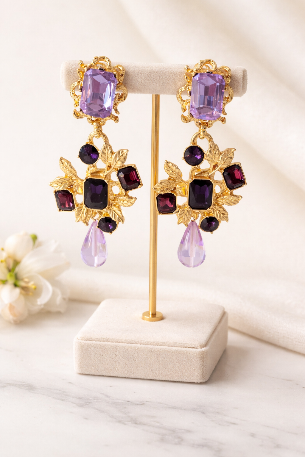 Pendientes Imperial Tonos Lila - Imagen 2