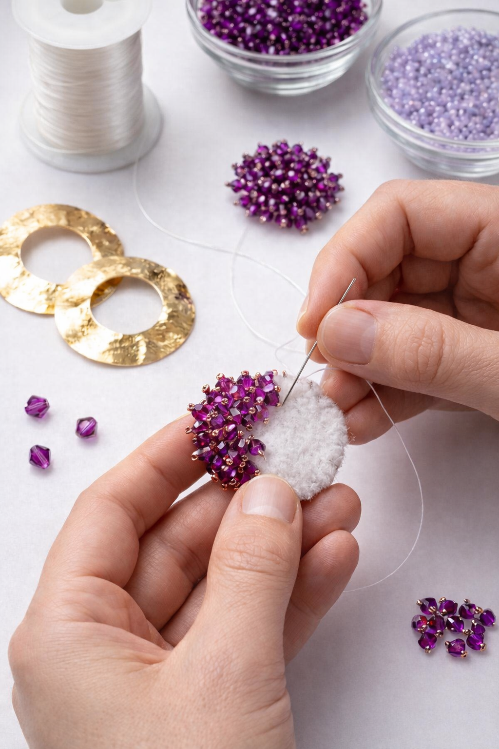 Diadema Tocado 'Lady Violet' - Imagen 2