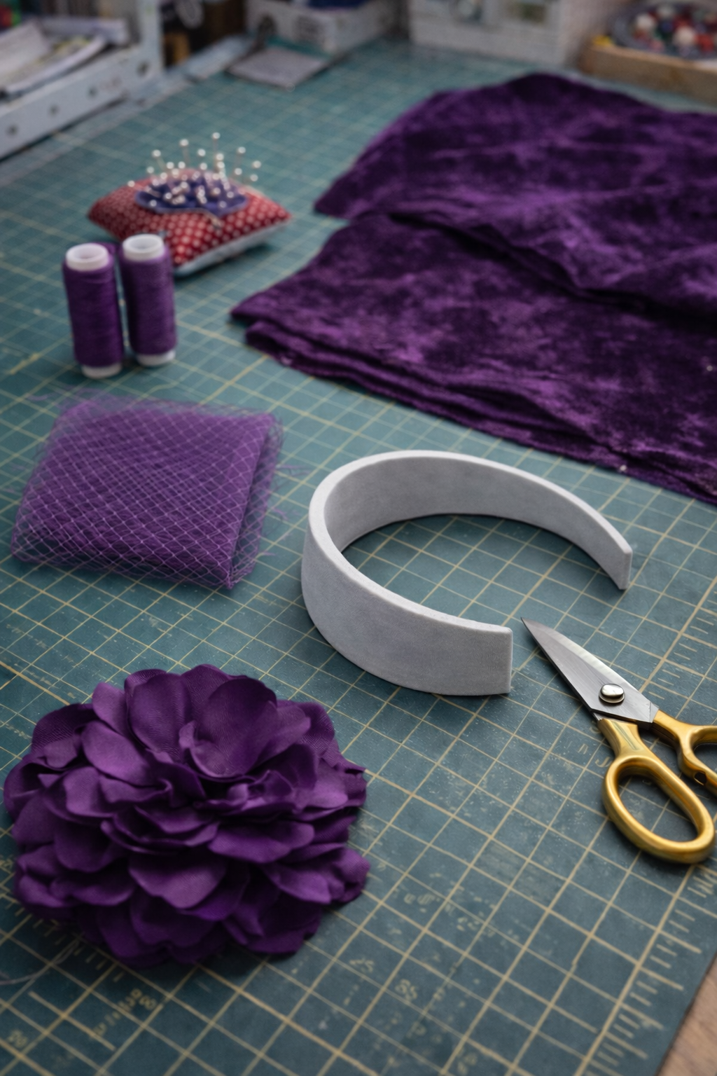 Diadema Tocado 'Lady Violet' - Imagen 3