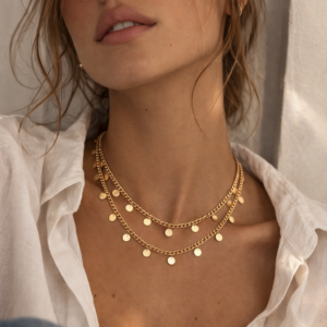 Collar Eslabones Cierre Barril Natural
