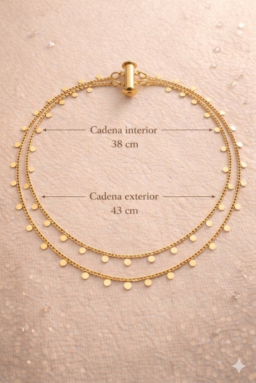 Collar Eslabones Cierre Barril Natural - Imagen 3