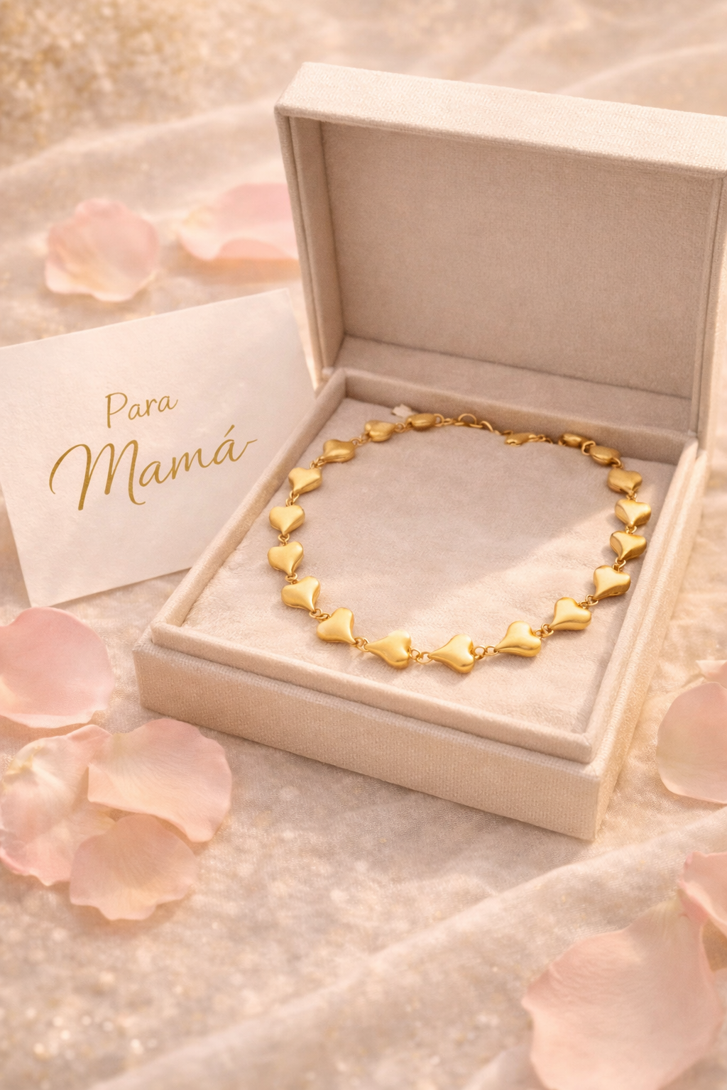 Gargantilla corazones de barriguita para mama - Imagen 3