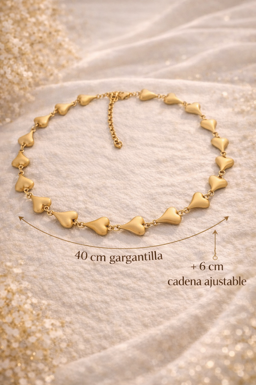 Gargantilla corazones de barriguita para mama - Imagen 4