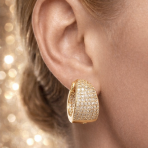 Pendientes Maxi Aro "Luxury Glow" con Doble Pavé