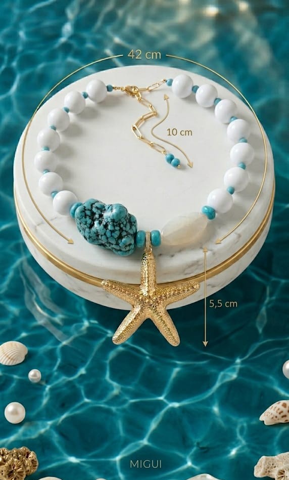 Collar “Starfish Turquoise” con Estrella de Mar - Imagen 4