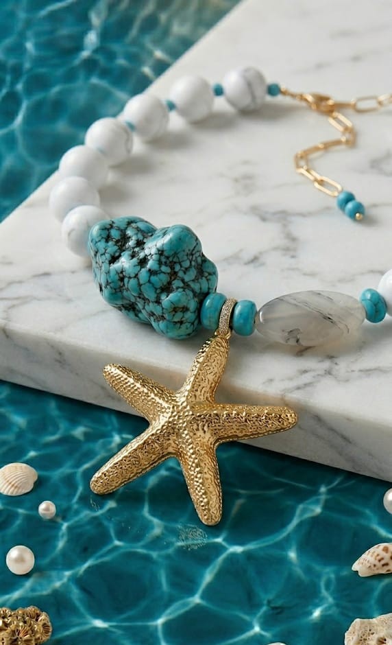 Collar “Starfish Turquoise” con Estrella de Mar - Imagen 3