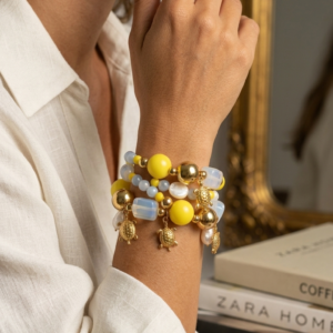 Pulsera “Turtle Riviera” con Nácar, Ópalo y Lapislázuli