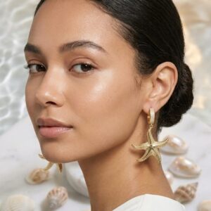Pendientes Aro “Starfish Glow” con Estrella de Mar