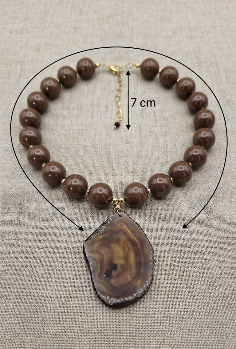 Collar “Earth Agate” con Ágata Natural - Imagen 3