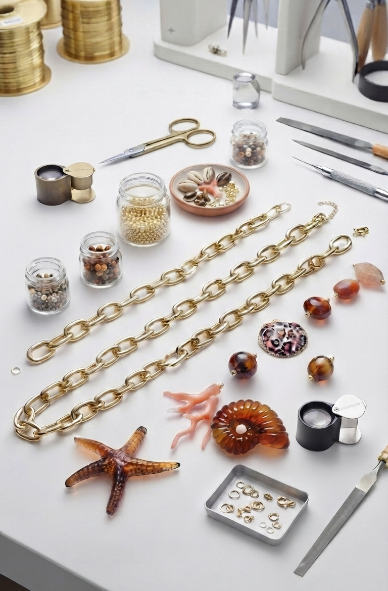 Collar “Amber Reef” con Estrella de Mar y Conchas - Imagen 4