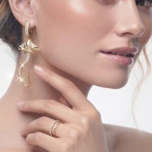 Pendientes “Manta Ray Glow” con Cristales