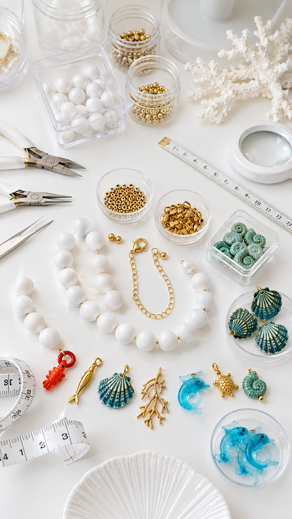 Collar “White Ocean Charms” con Dijes Marinos - Imagen 4