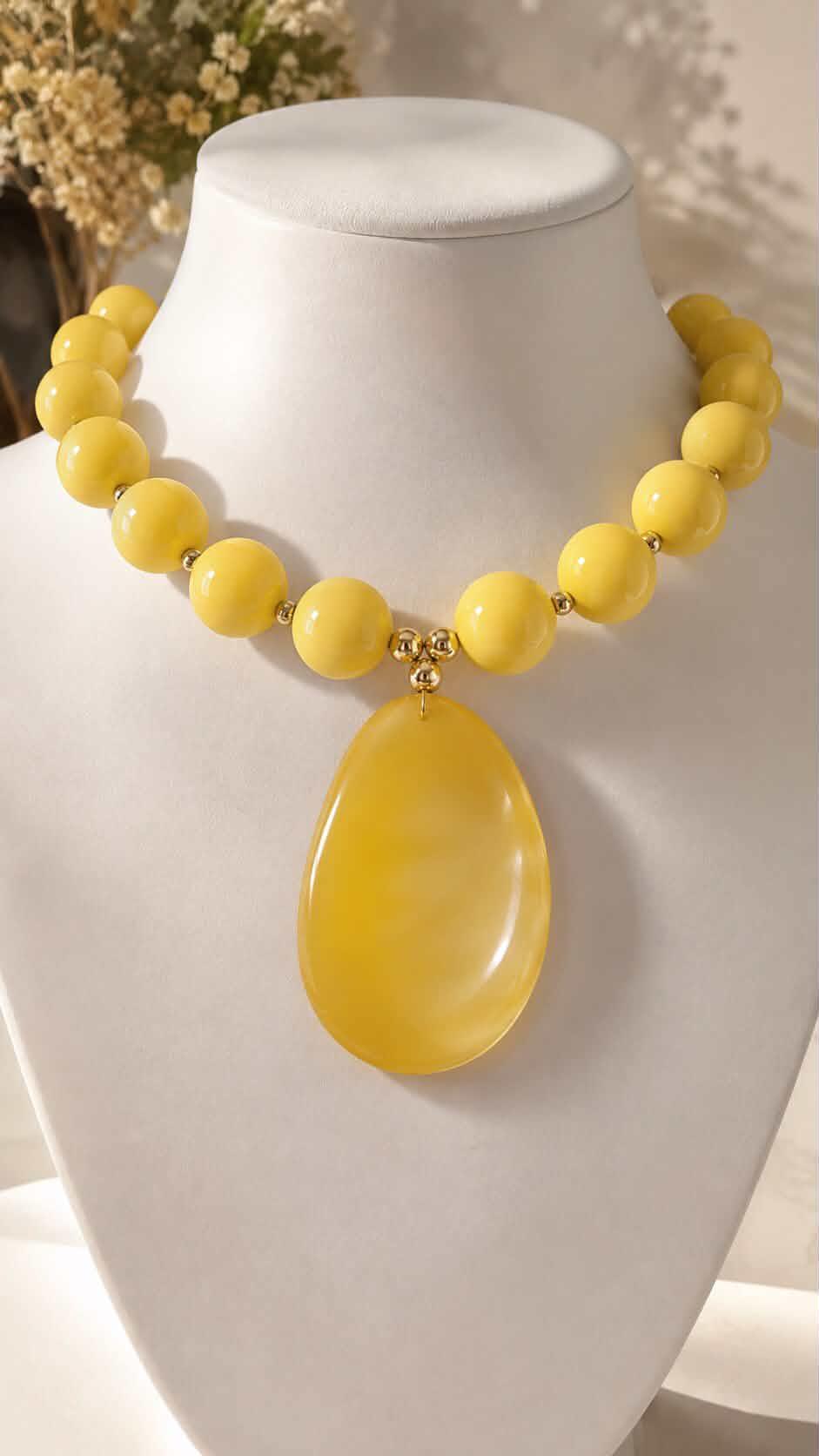 Collar “Yellow Agate” con Ágata Natural - Imagen 2